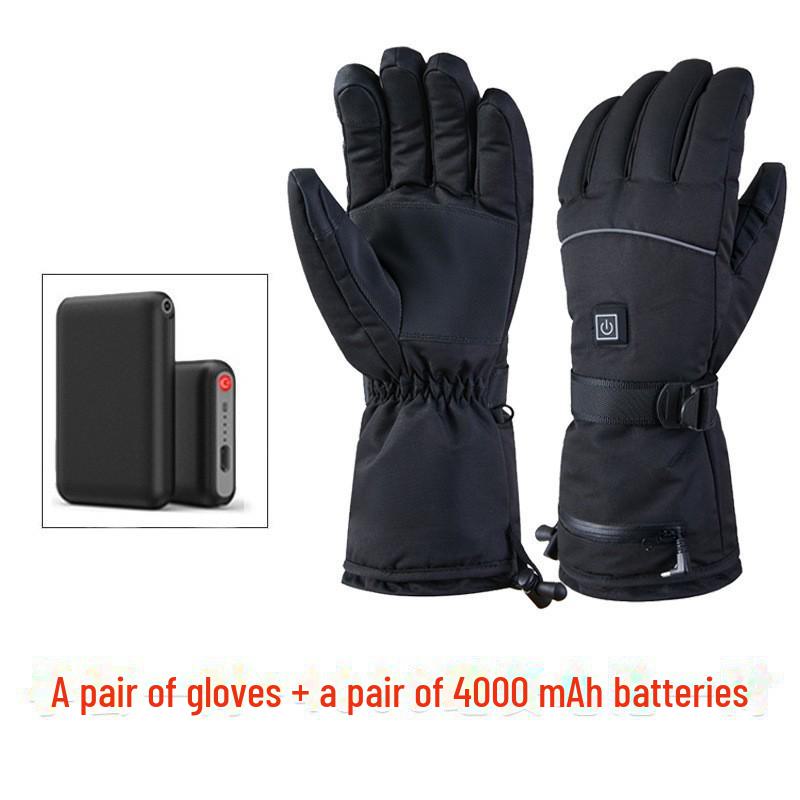 

Мужские зимние перчатки с подогревом и сенсорным экраном, водонепроницаемые, для катания на лыжах и мотоциклах One size fits all