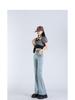Women's High-Waisted Light Blue Micro-Flared Jeans - 2024 Spring/Autumn Versatile Long Pants.