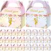 TaoBary 24 Pcs Floral Fairy Treat Boxes Floral Fairy Garden Goodie Party Favor Butterfly Theme Gift Boxes for Girl Birthday Baby Shower Party