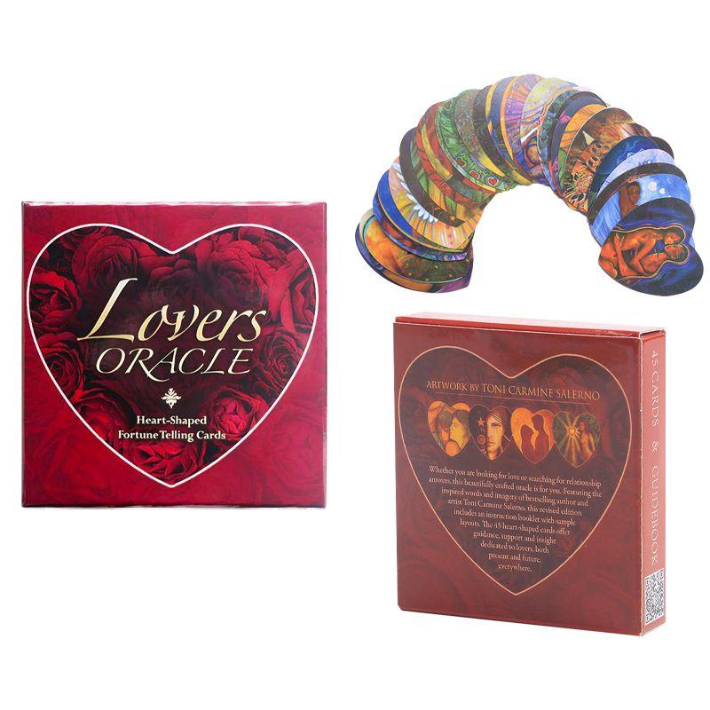 Lovers Oracle Cards Exquisite Heart-shaped Fortune Telling Tarot Deck For Couples