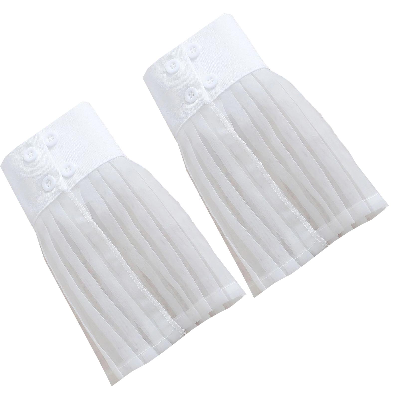

Simple Women Ruffle Arm Sleeves Wrist Cuffs Decorative Sleeves Armwear For Office Daily Wear And Formal Event Dresses 1
