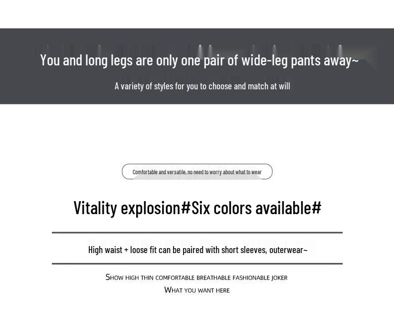 LANGSHA Women's High-Waist Loose Wide-Leg Drapey Pants