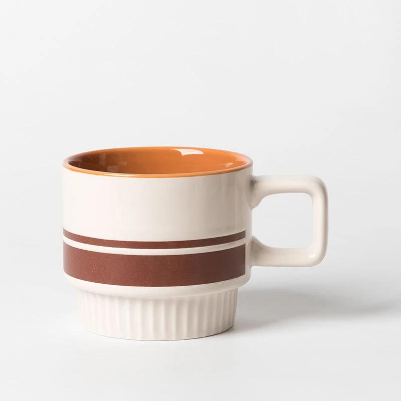 

Творческая керамическая кружка с матовым узором Кружка для кофе в офисе Чашка для молока Чашка для сока Чашка для воды Чашки для чая Домашняя одежда Мебель 320ML