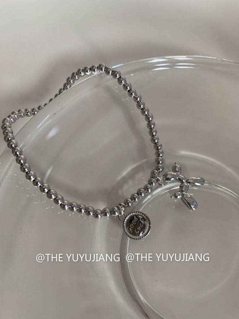 Round Bead Bear & Balloon Dog Bracelet: Women's Hip Hop Wristband
