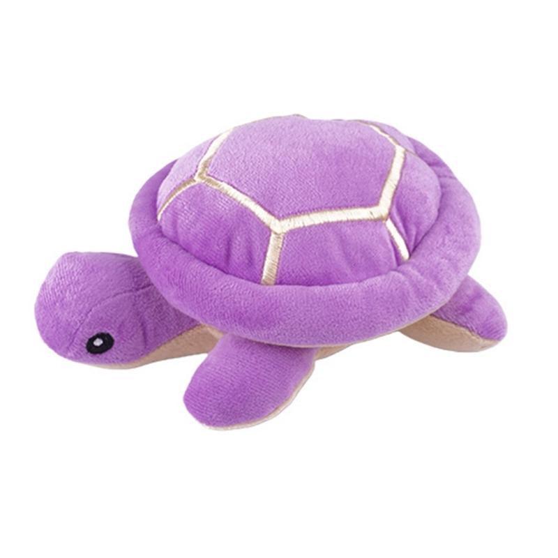 Squeaking Plush Turtles Toy for Dog Chew Stuffed Animal Engagement Teething Toy for Various Breeds Indoor Entertainment