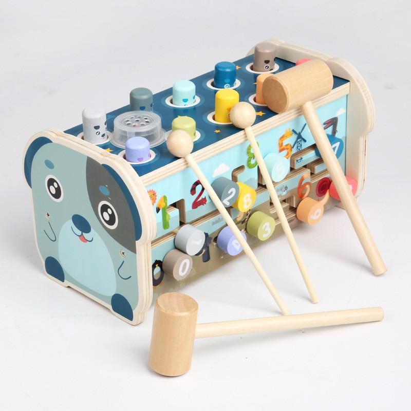 Wooden Multifunction Whacka Mole Children Toy Focus Cognitive Gift Development