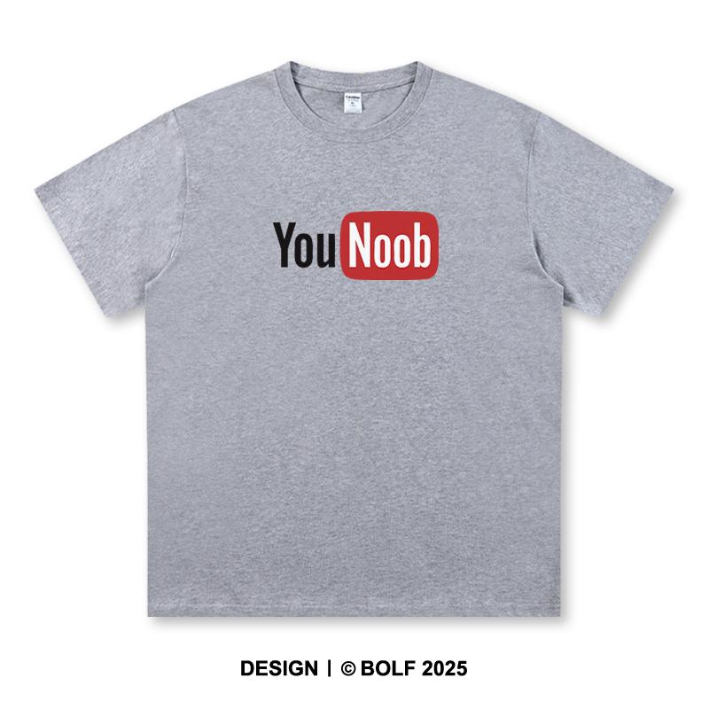 You Noob Printed Men's T-Shirt Oversized Graphic Tees for Men Women Street Wear Tops Tees