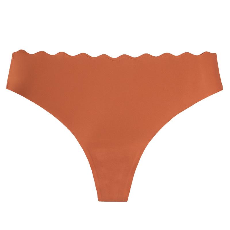 European Size Women's Sexy Seamless Thong Hollow Wave Waist G-string Heart Pattern T Pants