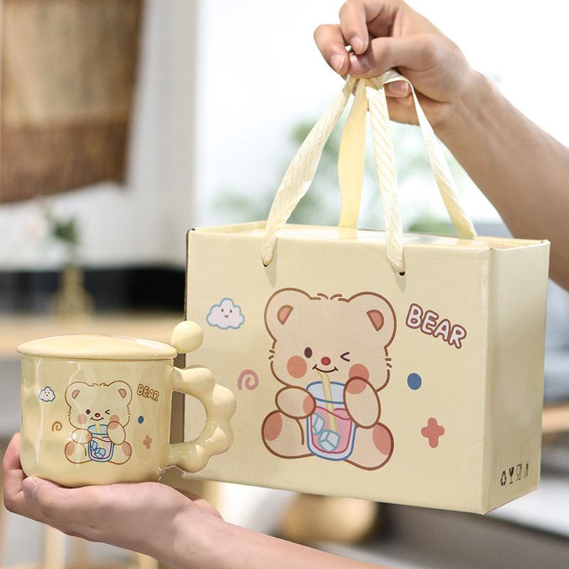 Cartoon Creative Practical Water Cup Mug Souvenir Ceramic Cup Set Gift