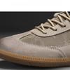 Men's Pigskin Mesh Surface Work Shoes Rubber Soft Sole Lace Up Casuals Platform Solid Color Board Shoes Non-slip Durable Casuals