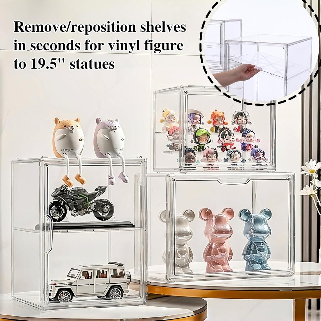 Containerized Designs Acrylic Organizer for Collectible Figures and Blind Box High Definition Transparent Miniature Display Case