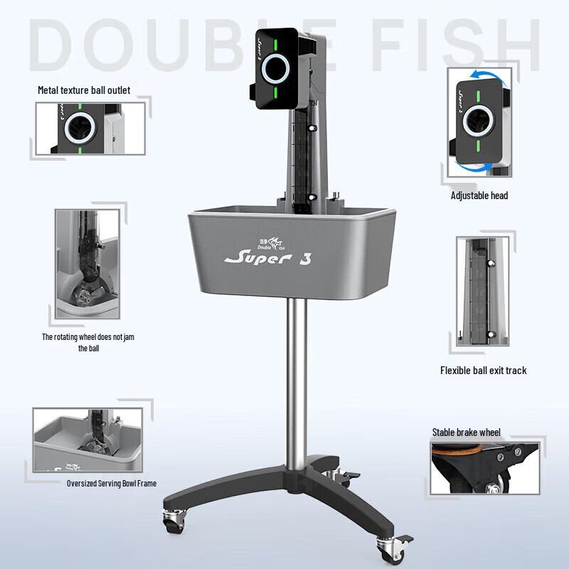 Double Fish Super 3 PLUS Table Tennis Robot