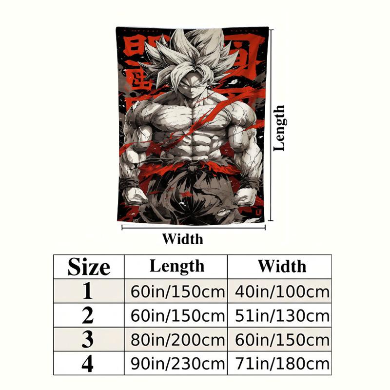 Dragon Ball Z Wall Tapestry Aesthetic Wall Hanging Printed Fabric Blanket Decorative Tapestries For Bedroom Living Room Home Decor
