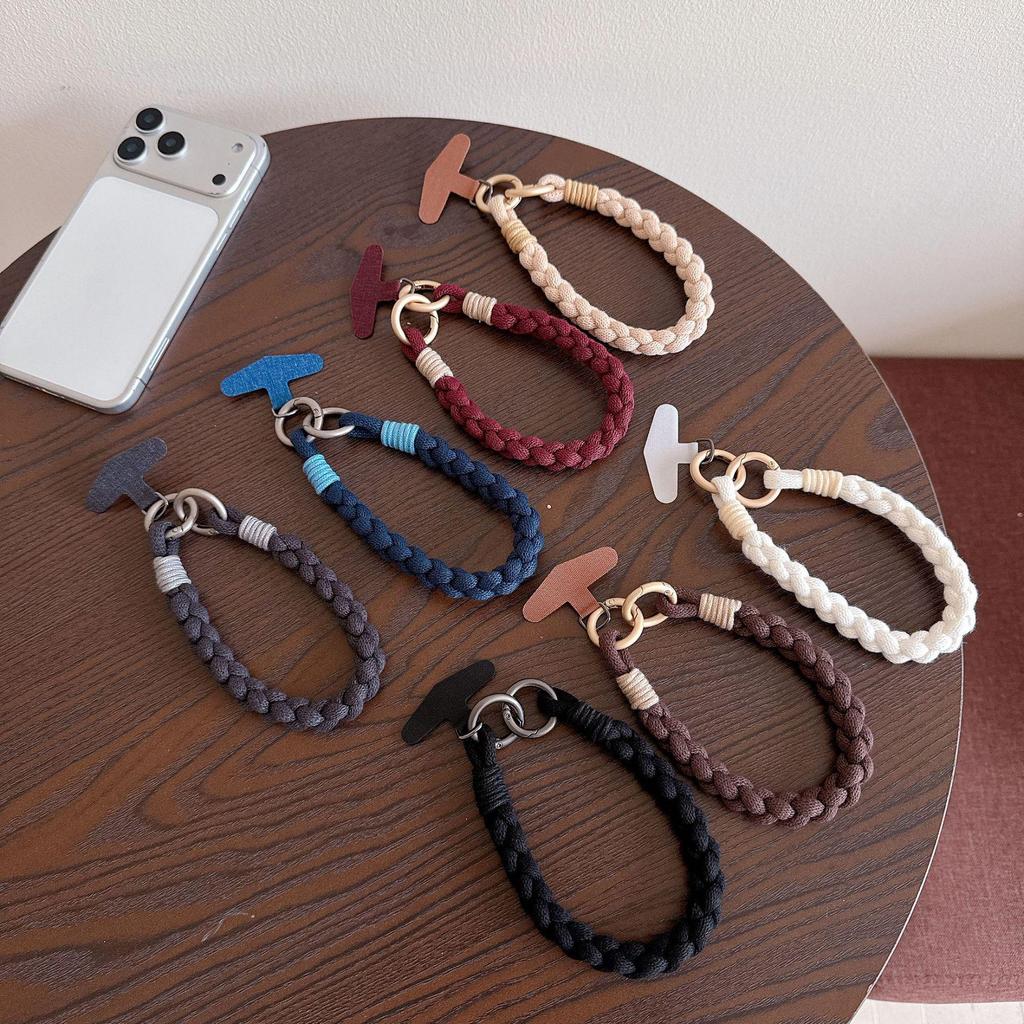 Versatile Ins-Style Double Buckle Woven Metal Phone & Camera Lanyard Bag