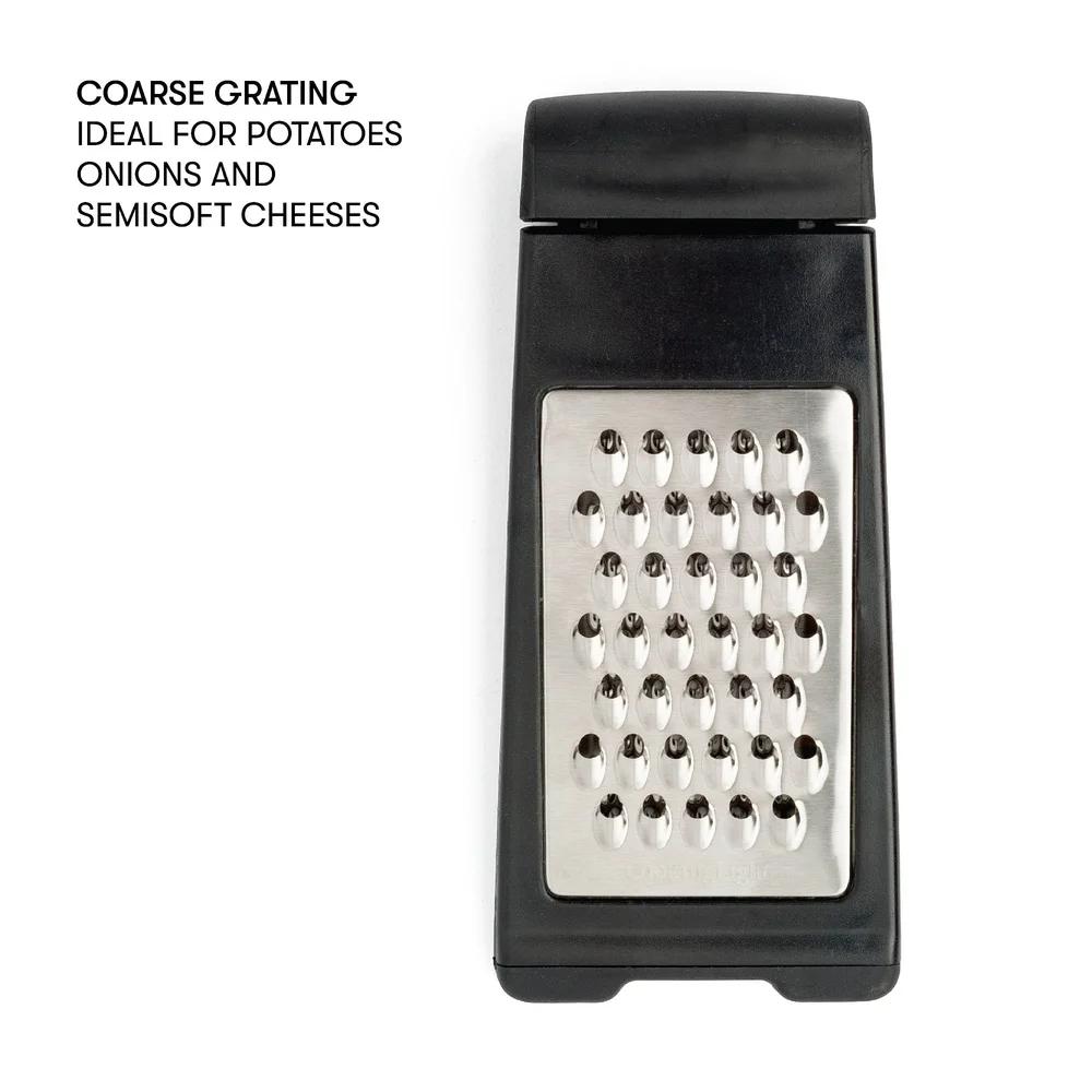 Multifunctional Stainless Steel Folding Grater Zester Ergonomic Handle Easy Storage Sharp Blades Easy to Clean Kitchen Tool
