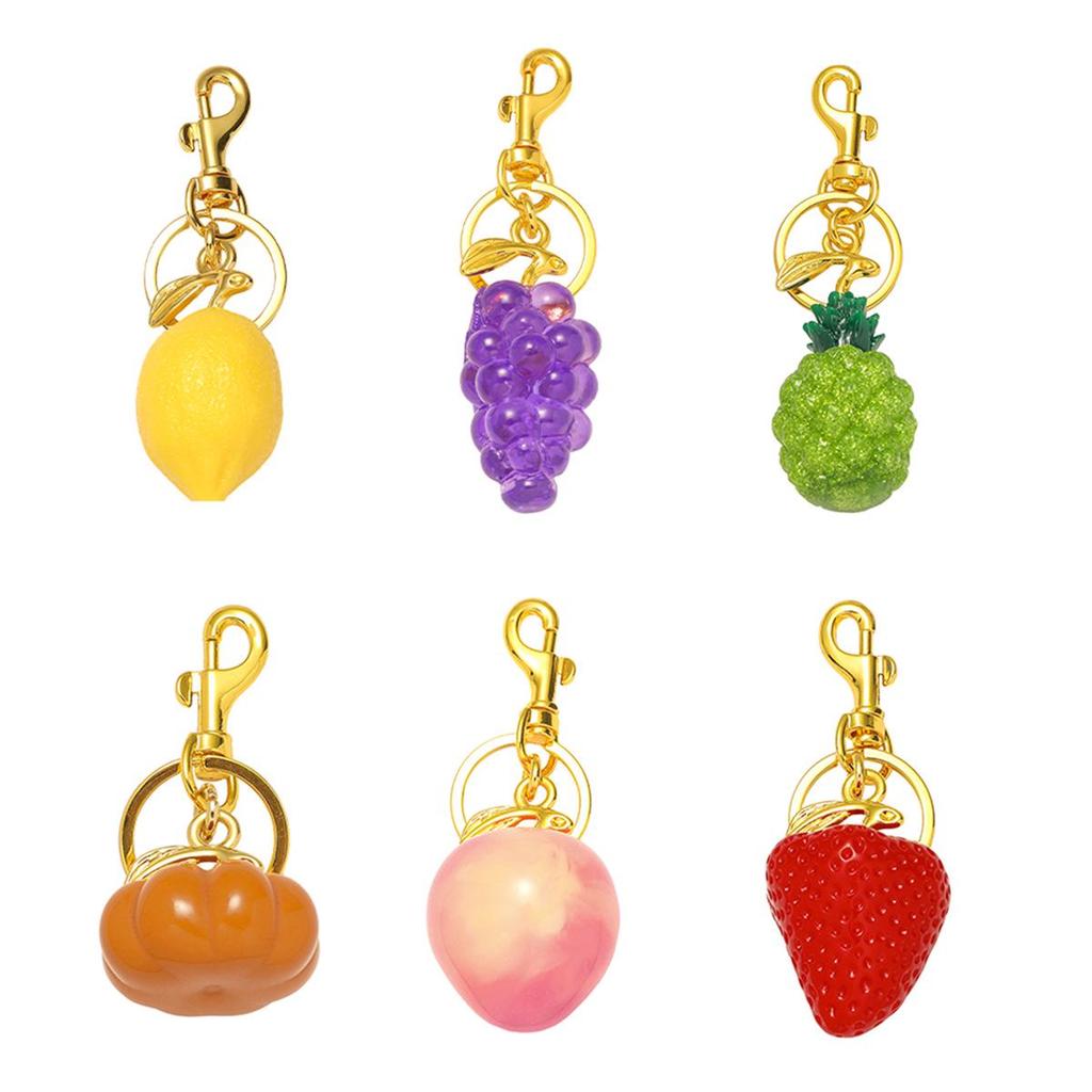 Fruit Personality Resin Keychain Pendant
