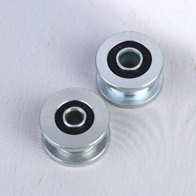 New 1/2Pcs M8/M10x35x20mm H-groove Pulley Belt Groove Pulley Roller 6000-2RS Bearing Wheel Rolling Guide Wheel