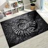 Ancient Creatures Dinosaur Ammonite Fossil Art Rug for Bedroom Living Room Sofa Home Doormat Decor,Large Kids Non-slip Floor Mat