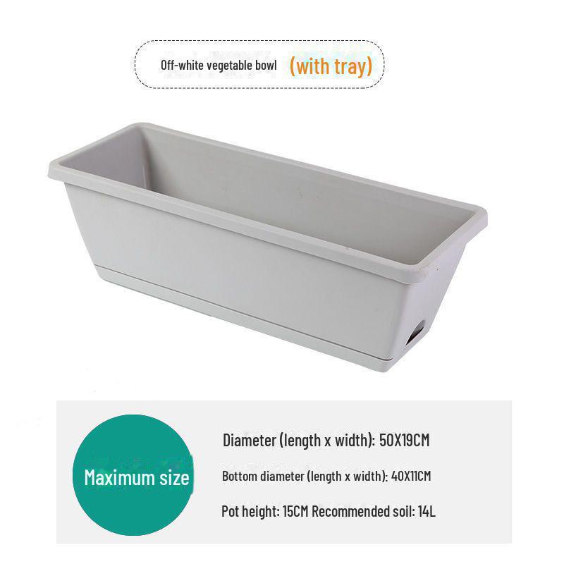 Hollen Extra Large Rectangular Vegetable and Flower Planting Pots for Balcony or Family Use