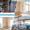Bathroom cm Bathroom Stand with Rod to Hold Locker with 4 Adjustable Rack,97.5-312.5 Shampoo,Bathtub Baskets,Silver