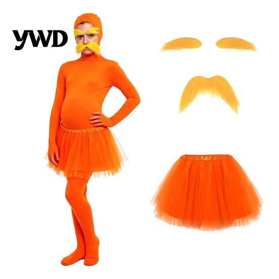Helovīna Cosplay Tērps Oranžs Pilns Bodijs