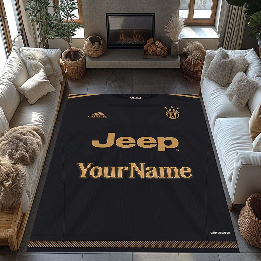 Juventus Personalized Name Floor Mat Suitable for Study room Outdoor Dormitory Living Rooms Anti-slip Rug Office home decor