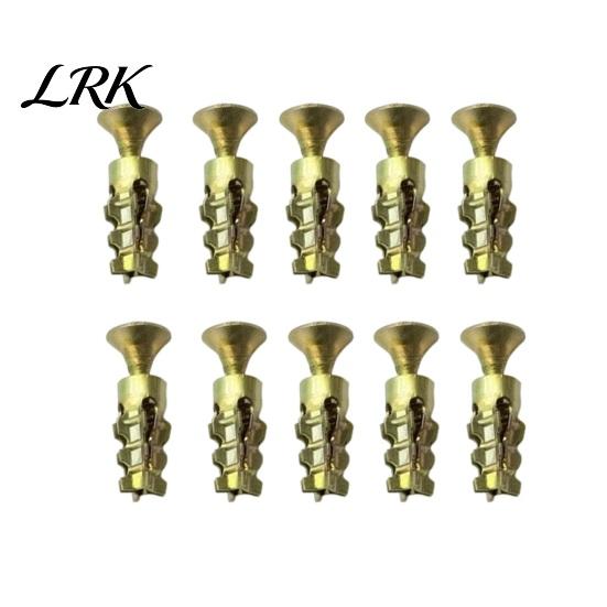Flachpassende Spreizdübel 6x14mm Schrauben, Flachkopf Senkkopf für Schrankscharnier Reparatur, Schwerlast Gewindereparaturset Stahlwand Holz Stark