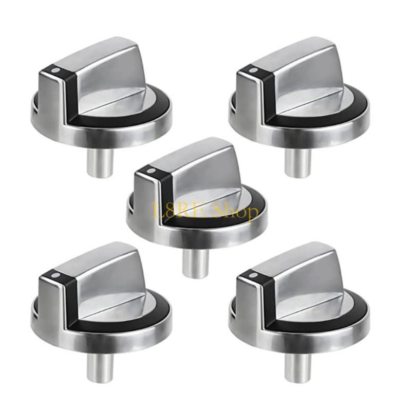 L8RE 5 Pieces Universal Knobs Oven Stove Knob Assembly Easy to Install Durable Metal Material for W10284885 Model