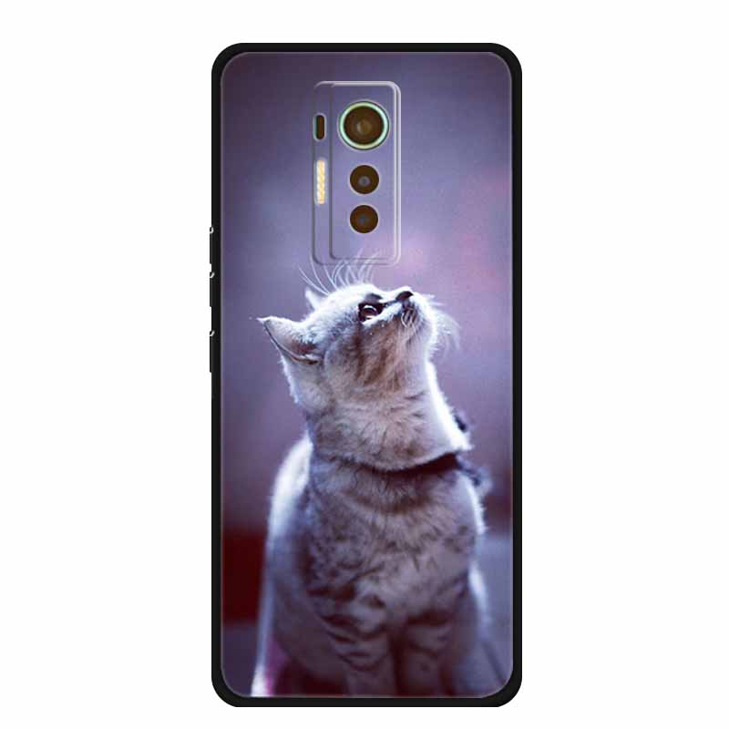 For Tecno Phantom X 2021 Case Animals TPU Silicone Soft Phone Cover Cases for PhantomX 2021 AC8 Protective Shockproof Wolf Shell