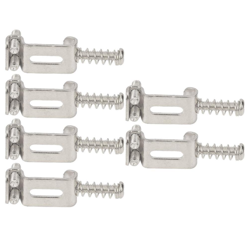 6PCS Silver Guitar Bridge Saddles 10.5mm Width Bridge Saddle Replacement  For Guitar