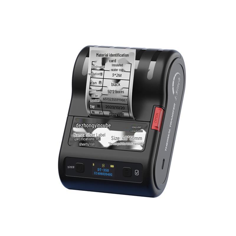 

DETOON Portable Thermal Transfer Label Printer CN plug (adapter included)