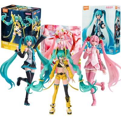 Blokees Sakura Miku Action Figure Hatsune Miku Pantastics Figurine Miracle Edition Assembled Toy Gift