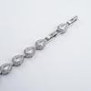 Elegant White Gold-Plated Heart Zircon Bracelet for Women