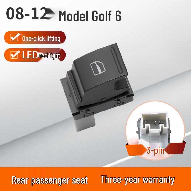 Volkswagen Golf 6 Driver s Side Window Lifter Switch Assembly No Door Disassembly Required