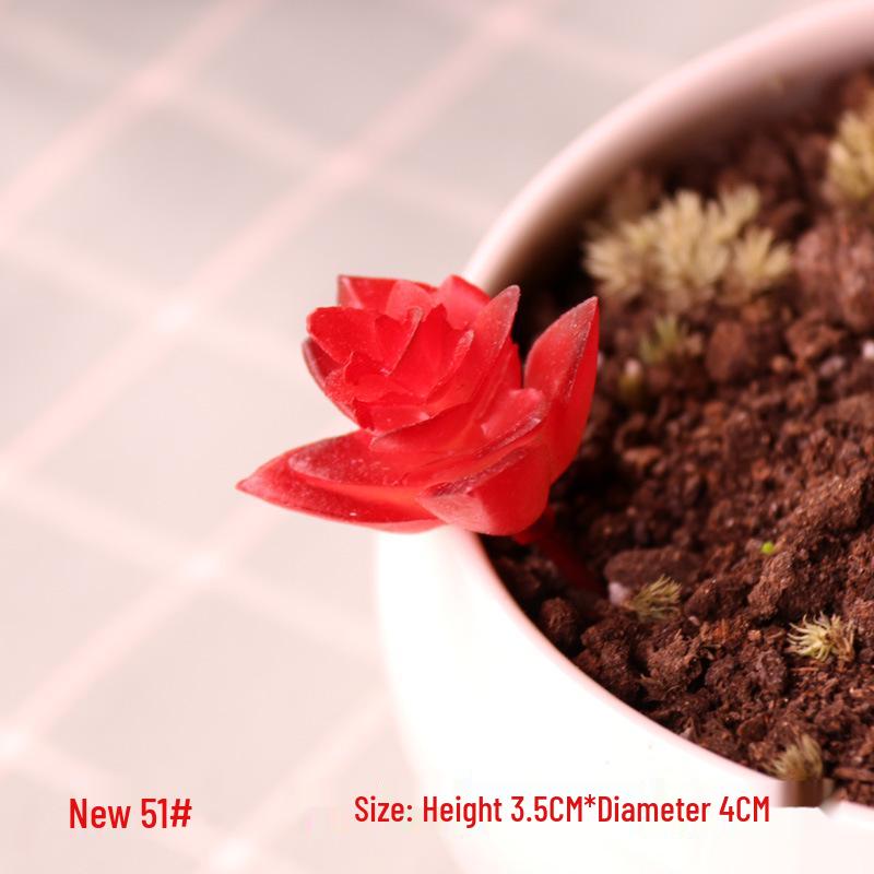 Realistic Flocked Succulents: Small Artificial Green Plant Wall Decor for Interiors