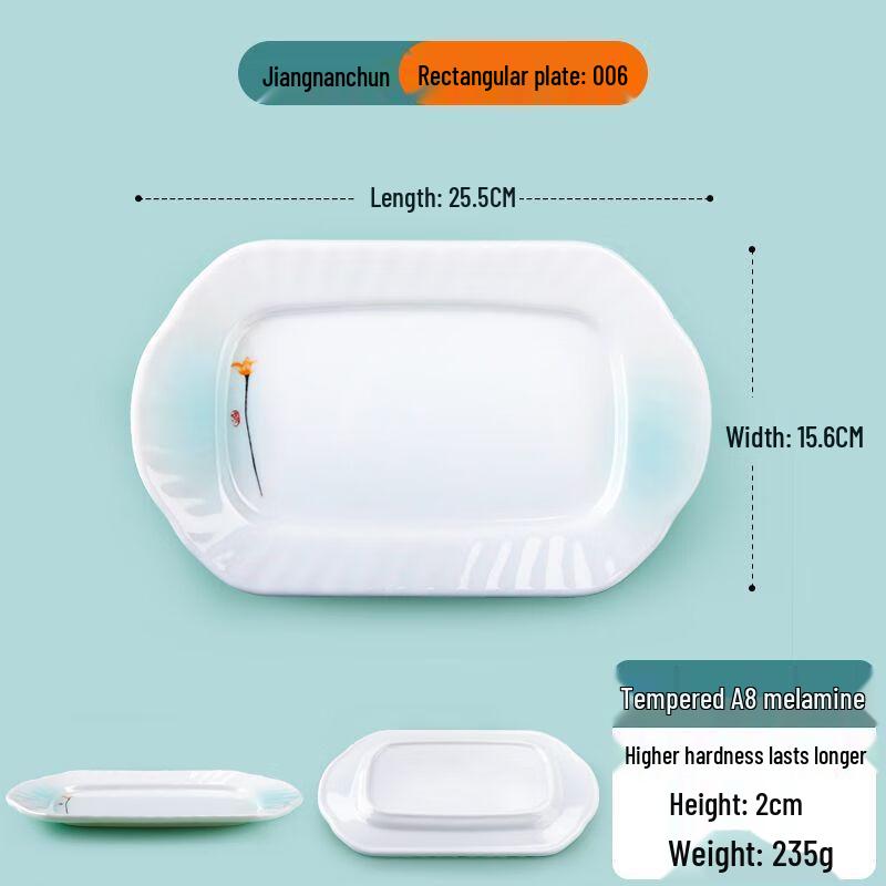 Jijun Irregular Lace Melamine Dinner Plate Set Pack of 10