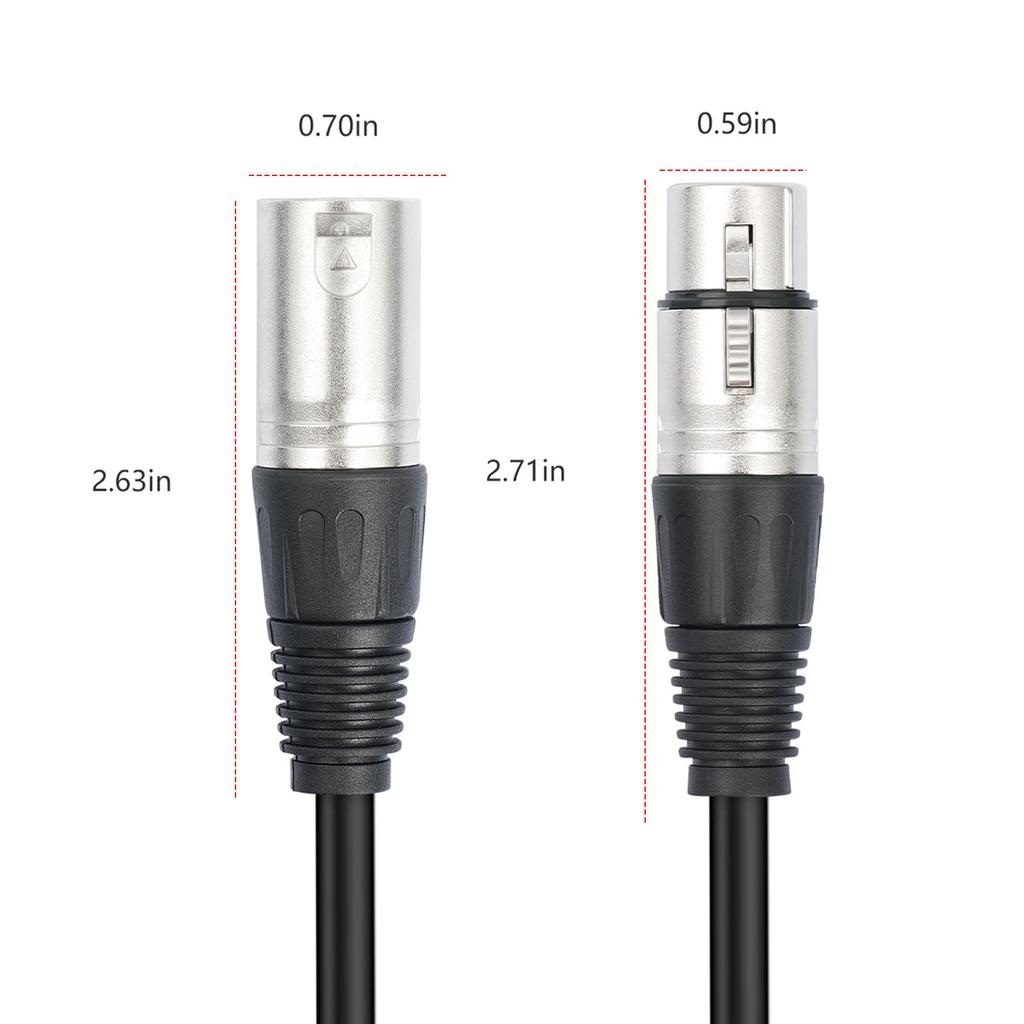 Speaker Splitter Patch Y Cord 1 XLR Female To 2 XLR Male Stereo Audios Adapter Patching Cable for Mixer Microphone Amplifier