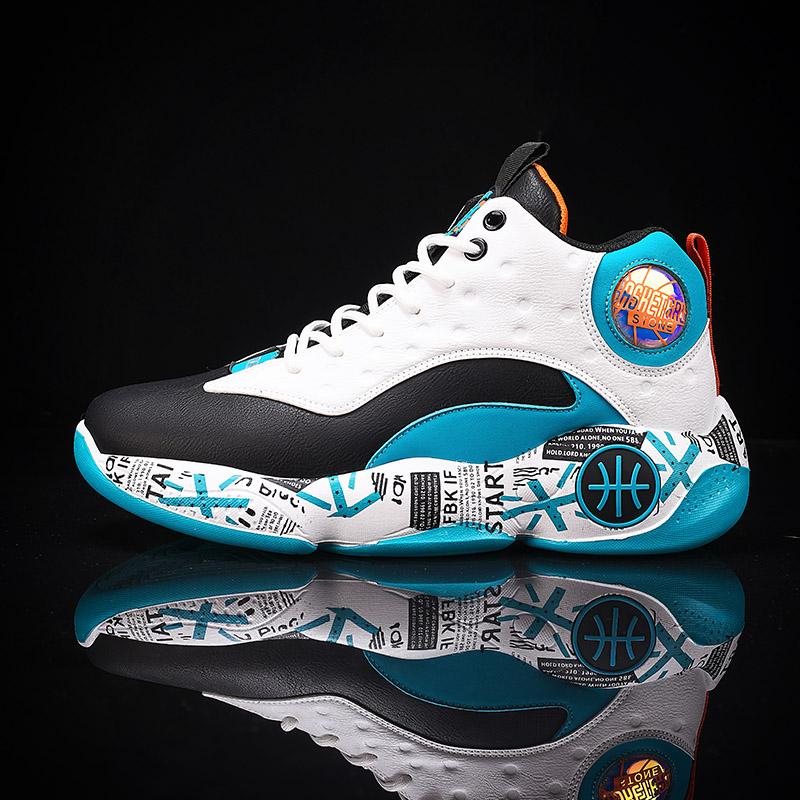 

High Top Shoes for Men Anti Slip Basketball Tennis Male Sneakers Autumn New Products 2024 Men s Casual Shoes Fashion Comfortable 39 синій