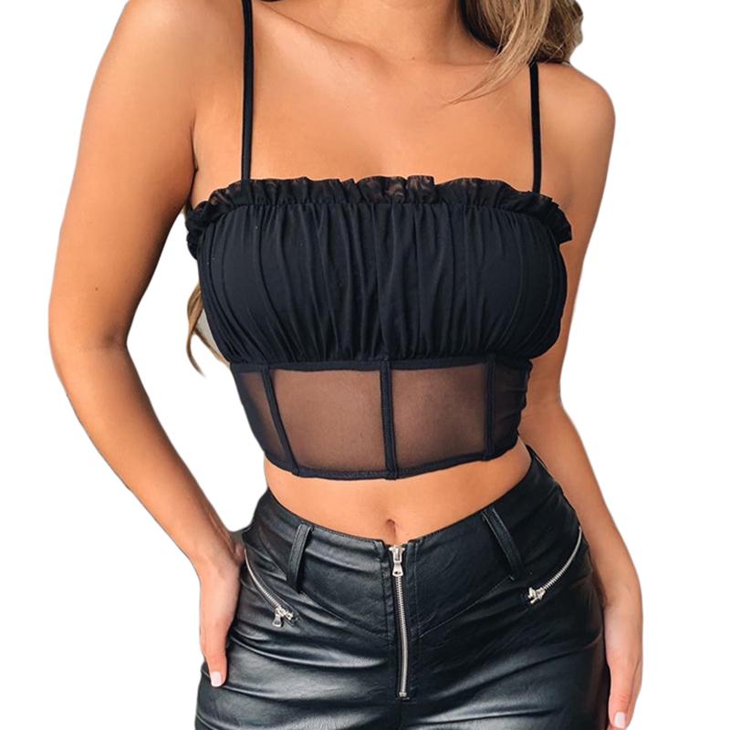 Women Sexy Sleeveless Vest Chest Tank Tops Fitness Underwear Lace Crop Top Ladies