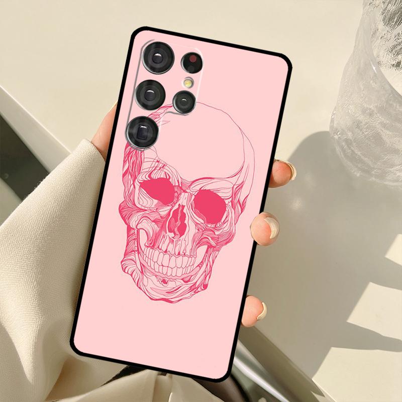Funny Skull Case For Samsung Galaxy S23 S22 S21 Ultra Note 20 S8 S9 S10 Note 10 Plus S20 FE S21 FE Cover