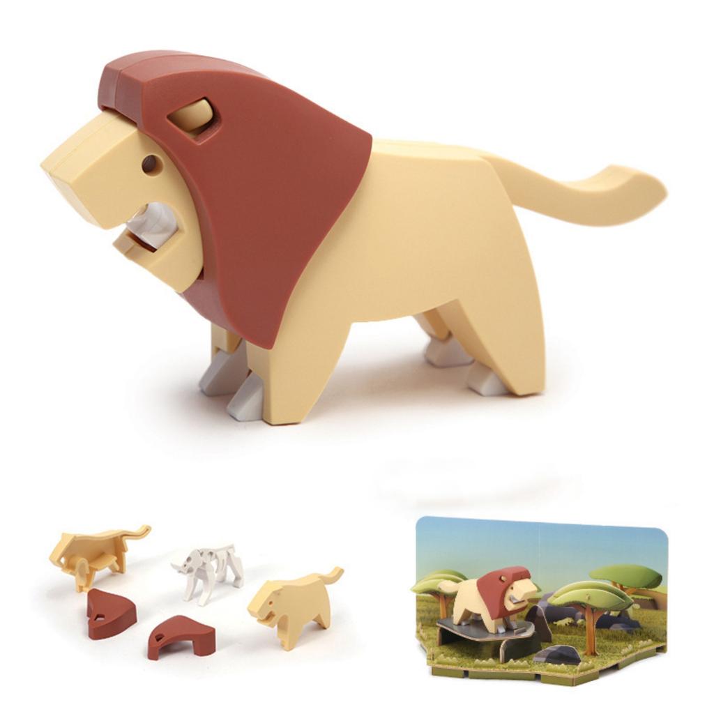 Grassland Series Children's Educational, Brain-stimulating, Hands-, Magnetic Assembly Building Block Toy Model