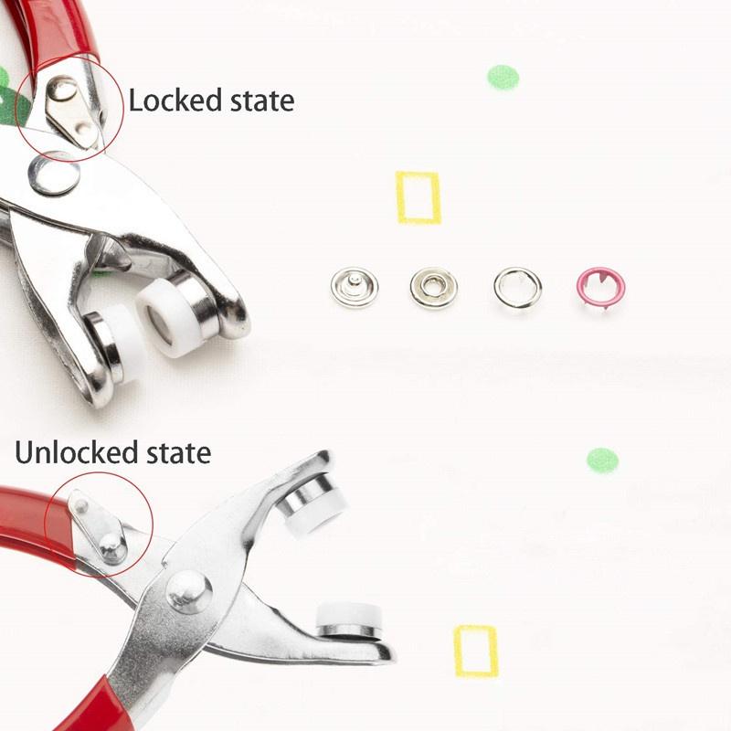 400/800PCS Plier Tool Colored Metal Buttons Snap Sewing Button Thickened Snap Fastener Kit DIY Craft Supplies Bag Clothe