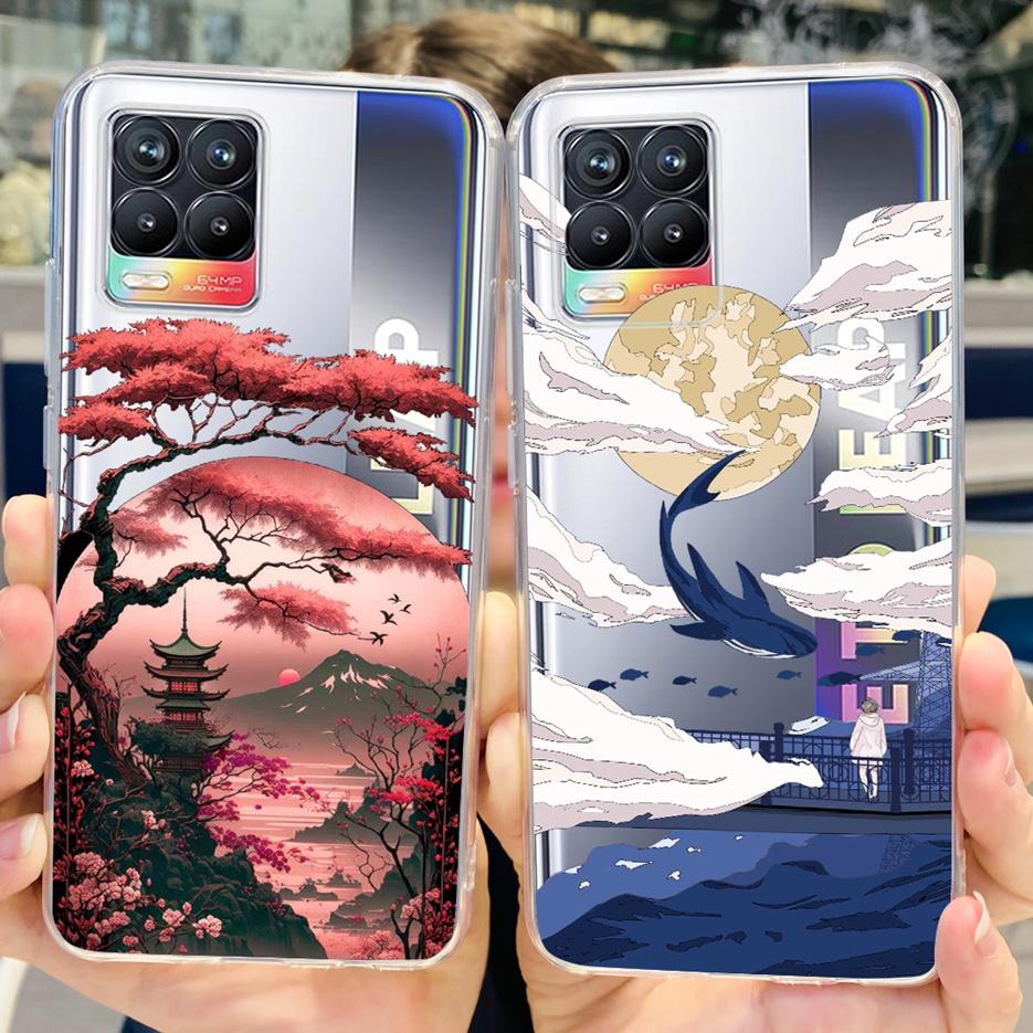 For Realme 8 Case Realme 8i Luxury Fashion Painted Cover Silicone Soft Slim Phone Case For Realme 8 Pro Realme8 5G Fundas Bumper