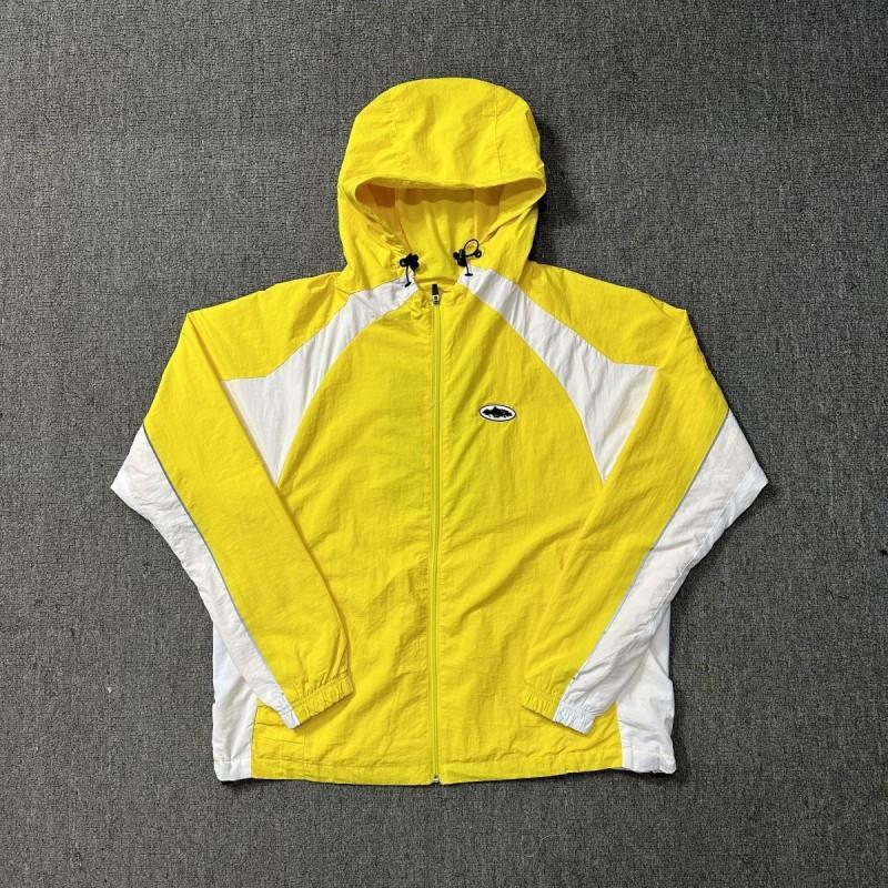 Corteiz Alcatraz Badge Patchwork Windbreaker Jacket Loose Fit Streetwear Unisex Lightweight Outerwear