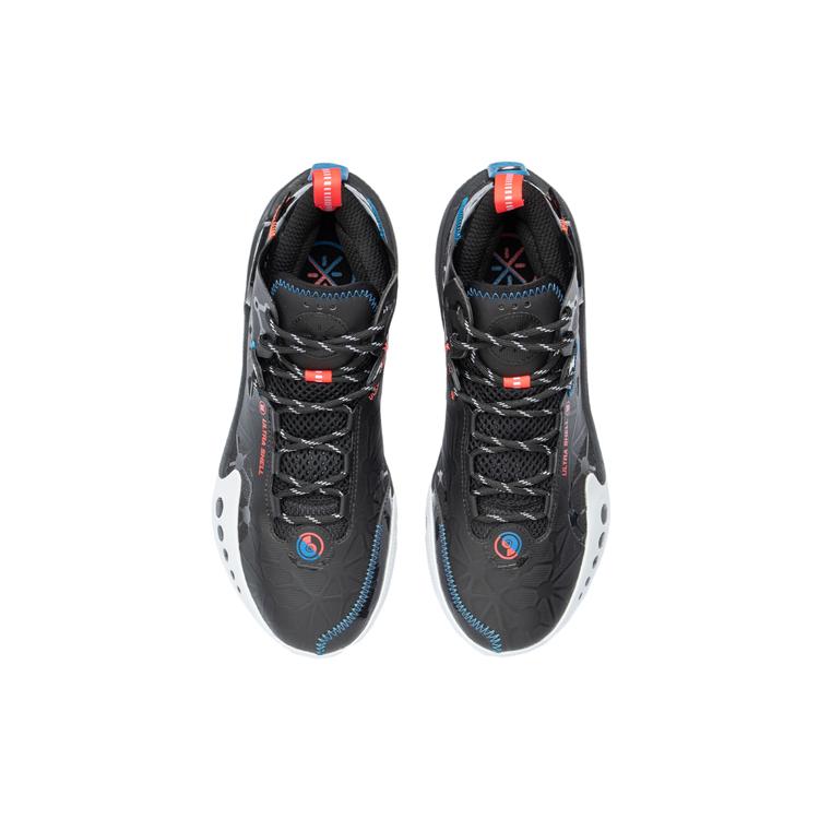 New LINING Shadow 3 Basketball Shoes Men Mid Top Black ABPT065-2