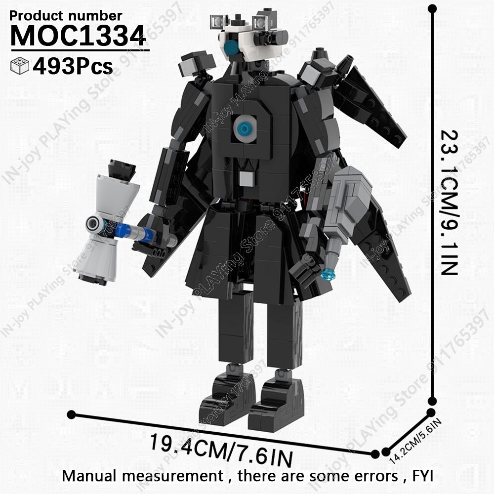 MOOXI Set di Figure Skibidi Toilet Man TvMan Cameraman Speakerman Blocchi da Costruzione Modello MOC Mattoncini Giocattoli per Adulti Bambini Regalo di Compleanno