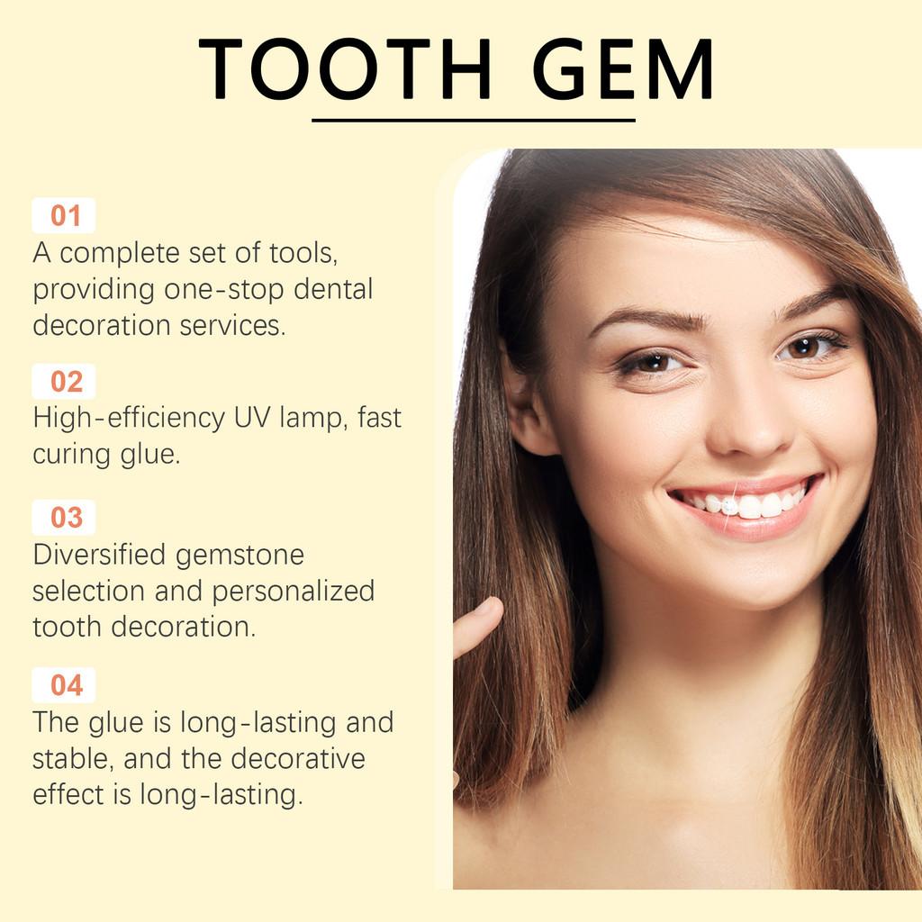 Eelhope Diy Fashion Teeth Set Sparkling Decorative Gems For A Dazzling Smile