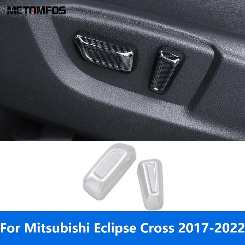 Seat Adjustment Knob Control Button Cover Trim For Mitsubishi Eclipse Cross 2017-  Carbon Fiber Interior Accessories