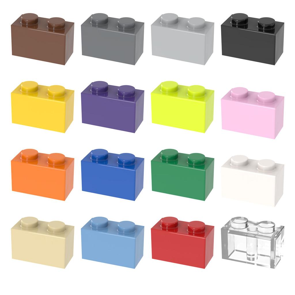 40PCS Thick 1x2 Dots Bricks DIY Building Blocks Figures Educational Creative Size Compatible with 3004 ABS Toys for Children