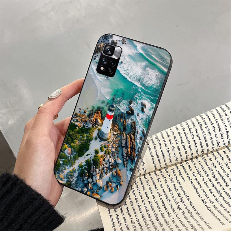 Phone Case For Xiaomi Redmi note 14 Pro 14 13 12 11 10 Pro 14S 12S 11S Redmi 14C 13C 10 Lighthouse